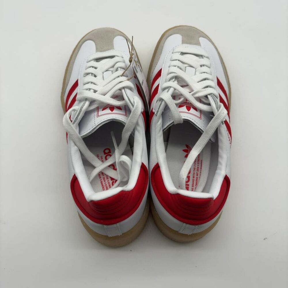 NWT adidas White Red Suede-Trim Sneakers